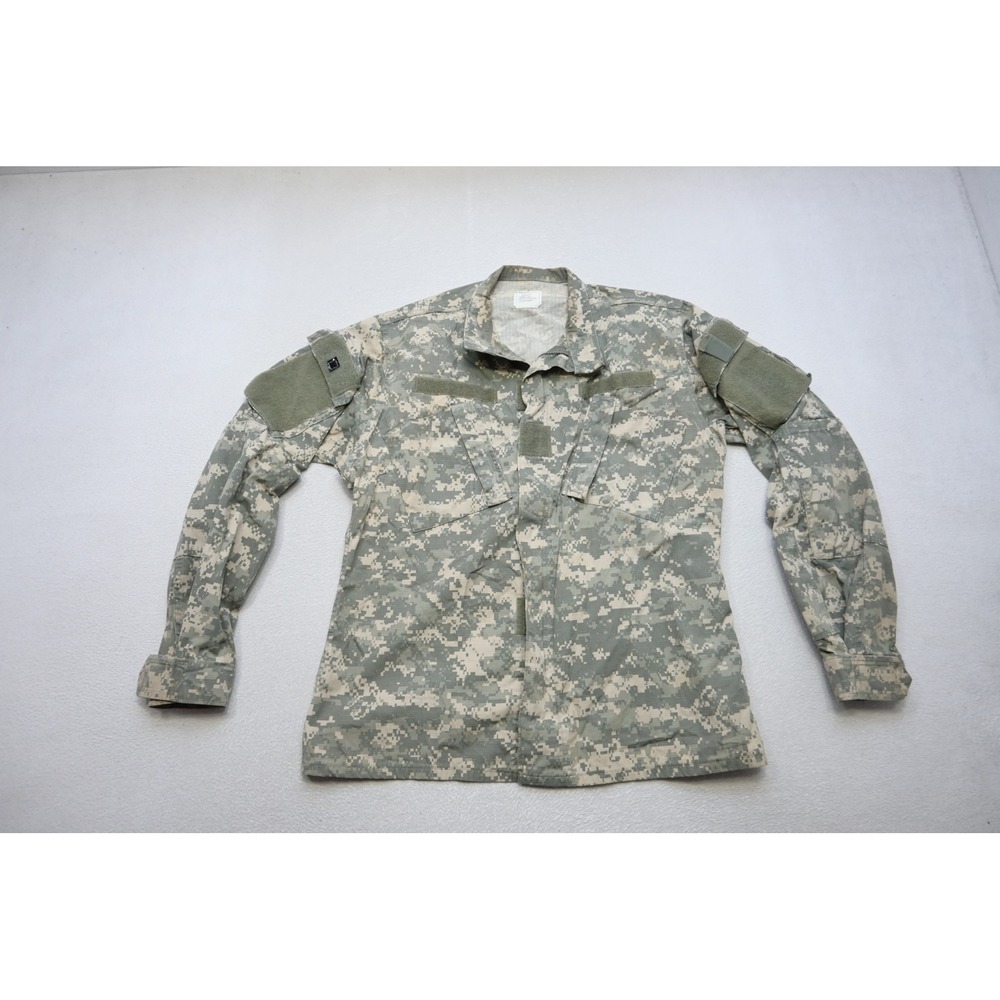 US Military ACU Field Jacket Mens Medium Long Camo Digital UCP Tactical Good